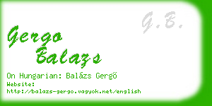 gergo balazs business card